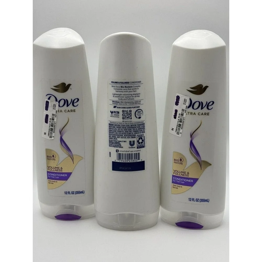 3 Pk Dove Ultra Care‎ Volume & Fullness Conditioner For Flat Hair Adds Body 12oz